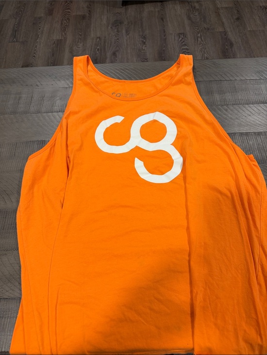 CG Tops - Orange Graphic Tank Top - Unbranded